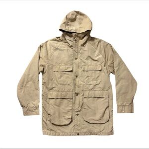 Vtg L.L. Bean Baxter State Parka Hooded Jacket Tan USA Outdoor Sz Medium